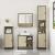 Set mobilier de baie, 3 piese, stejar sonoma, lemn prelucrat GartenMobel Dekor