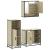 Set mobilier de baie, 3 piese, stejar sonoma, lemn prelucrat GartenMobel Dekor