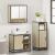 Set mobilier de baie, 3 piese, stejar sonoma, lemn prelucrat GartenMobel Dekor