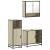 Set mobilier de baie, 3 piese, stejar sonoma, lemn prelucrat GartenMobel Dekor