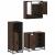 Set mobilier de baie, 3 piese, stejar maro, lemn prelucrat GartenMobel Dekor