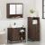 Set mobilier de baie, 3 piese, stejar maro, lemn prelucrat GartenMobel Dekor