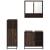 Set mobilier de baie, 3 piese, stejar maro, lemn prelucrat GartenMobel Dekor