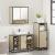Set mobilier de baie, 3 piese, stejar sonoma, lemn prelucrat GartenMobel Dekor