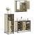 Set mobilier de baie, 3 piese, stejar sonoma, lemn prelucrat GartenMobel Dekor