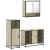 Set mobilier de baie, 3 piese, stejar sonoma, lemn prelucrat GartenMobel Dekor