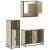 Set mobilier de baie, 3 piese, stejar sonoma, lemn prelucrat GartenMobel Dekor
