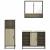 Set mobilier de baie, 3 piese, stejar sonoma, lemn prelucrat GartenMobel Dekor