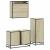 Set mobilier de baie, 3 piese, stejar sonoma, lemn prelucrat GartenMobel Dekor