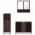 Set mobilier de baie, 3 piese, stejar maro, lemn prelucrat GartenMobel Dekor