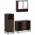 Set mobilier de baie, 3 piese, stejar maro, lemn prelucrat GartenMobel Dekor