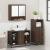 Set mobilier de baie, 3 piese, stejar maro, lemn prelucrat GartenMobel Dekor