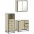 Set mobilier de baie, 3 piese, stejar sonoma, lemn prelucrat GartenMobel Dekor