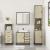 Set mobilier de baie, 3 piese, stejar sonoma, lemn prelucrat GartenMobel Dekor