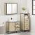 Set mobilier de baie, 3 piese, stejar sonoma, lemn prelucrat GartenMobel Dekor