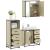 Set mobilier de baie, 3 piese, stejar sonoma, lemn prelucrat GartenMobel Dekor