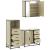 Set mobilier de baie, 3 piese, stejar sonoma, lemn prelucrat GartenMobel Dekor