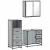 Set mobilier de baie, 3 piese, gri sonoma, lemn prelucrat GartenMobel Dekor