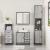 Set mobilier de baie, 3 piese, gri sonoma, lemn prelucrat GartenMobel Dekor