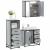 Set mobilier de baie, 3 piese, gri sonoma, lemn prelucrat GartenMobel Dekor