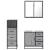 Set mobilier de baie, 3 piese, gri sonoma, lemn prelucrat GartenMobel Dekor