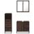 Set mobilier de baie, 3 piese, stejar maro, lemn prelucrat GartenMobel Dekor