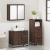 Set mobilier de baie, 3 piese, stejar maro, lemn prelucrat GartenMobel Dekor
