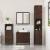 Set mobilier de baie, 3 piese, stejar maro, lemn prelucrat GartenMobel Dekor