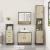 Set mobilier de baie, 3 piese, stejar sonoma, lemn prelucrat GartenMobel Dekor