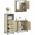 Set mobilier de baie, 3 piese, stejar sonoma, lemn prelucrat GartenMobel Dekor