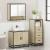 Set mobilier de baie, 3 piese, stejar sonoma, lemn prelucrat GartenMobel Dekor