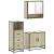 Set mobilier de baie, 3 piese, stejar sonoma, lemn prelucrat GartenMobel Dekor