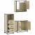 Set mobilier de baie, 3 piese, stejar sonoma, lemn prelucrat GartenMobel Dekor