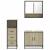 Set mobilier de baie, 3 piese, stejar sonoma, lemn prelucrat GartenMobel Dekor