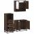Set mobilier de baie, 3 piese, stejar maro, lemn prelucrat GartenMobel Dekor