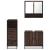 Set mobilier de baie, 3 piese, stejar maro, lemn prelucrat GartenMobel Dekor