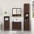 Set mobilier de baie, 3 piese, stejar maro, lemn prelucrat GartenMobel Dekor