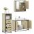 Set mobilier de baie, 3 piese, stejar sonoma, lemn prelucrat GartenMobel Dekor