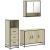 Set mobilier de baie, 3 piese, stejar sonoma, lemn prelucrat GartenMobel Dekor