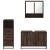 Set mobilier de baie, 3 piese, stejar maro, lemn prelucrat GartenMobel Dekor