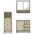 Set mobilier de baie, 3 piese, stejar sonoma, lemn prelucrat GartenMobel Dekor