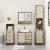 Set mobilier de baie, 3 piese, stejar sonoma, lemn prelucrat GartenMobel Dekor