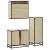 Set mobilier de baie, 3 piese, stejar sonoma, lemn prelucrat GartenMobel Dekor