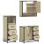 Set mobilier de baie, 3 piese, stejar sonoma, lemn prelucrat GartenMobel Dekor