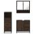 Set mobilier de baie, 3 piese, stejar maro, lemn prelucrat GartenMobel Dekor