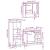 Set mobilier de baie, 3 piese, stejar maro, lemn prelucrat GartenMobel Dekor