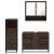 Set mobilier de baie, 3 piese, stejar maro, lemn prelucrat GartenMobel Dekor