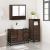 Set mobilier de baie, 3 piese, stejar maro, lemn prelucrat GartenMobel Dekor