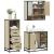 Set mobilier de baie, 3 piese, stejar sonoma, lemn prelucrat GartenMobel Dekor