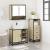 Set mobilier de baie, 3 piese, stejar sonoma, lemn prelucrat GartenMobel Dekor